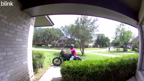 Finding any reason to ride! Even to the front door!