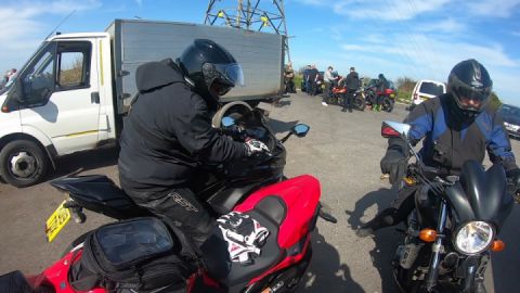 Meet the Portsmouth bikers in Route 66 burger van.