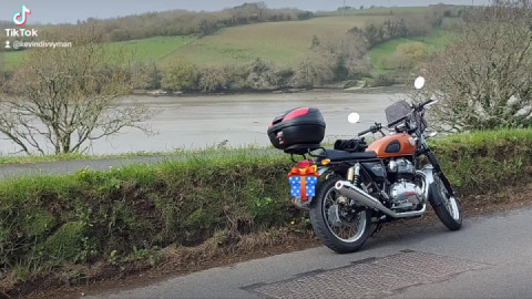 No rain! Interceptor 650 is out for spring.