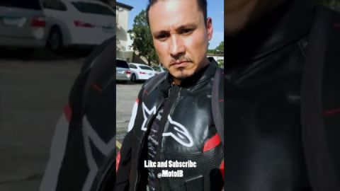 AHot Day Riding in a Leather Jacket.