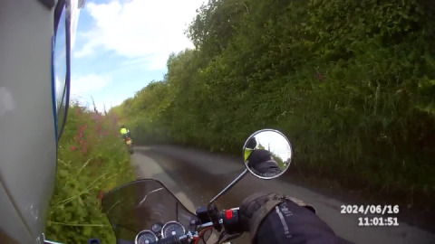 A narrow lane enjoyed by riders on the combined PAM and CAM BBQ ride.