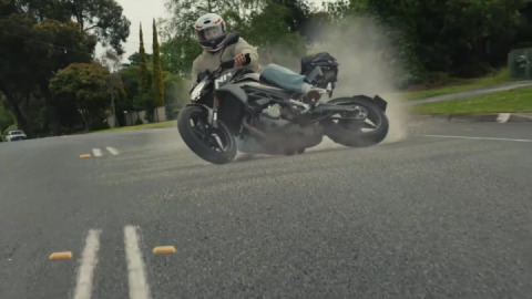 This ad about importance of motorcycle gear