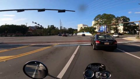 Riding through town