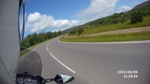 Enjoying a favourite road.