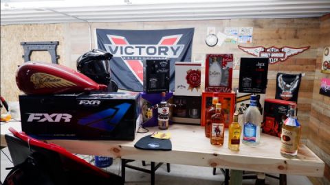 Look at all this motorcycle stuff we are auctioning off!