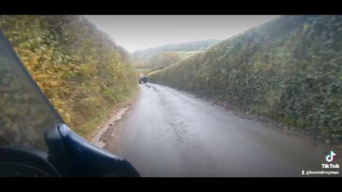 Ride carefully, you never know what's around the next corner.