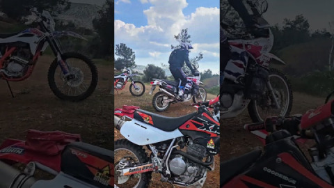 Blasting up a steep hill on my Africa Twin XRV750