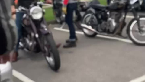 A variety of machines at the Velo meet this morning. And the burgers were tasty….