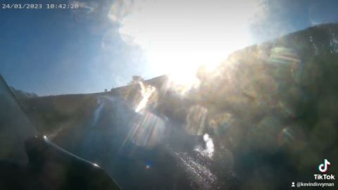 A winters motorcycle ride.
