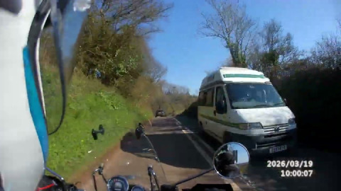 Meteor 350cc enjoying the scenery and bends approaching Shaldon ...