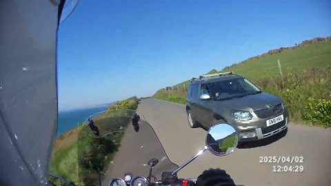 Cruising beside the ocean along the edge of Whitsand Bay. So good for the soul.