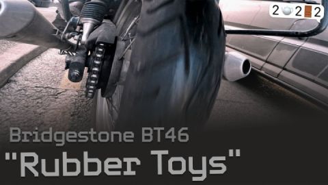 Anyone need to buy new tires? Look at the Bridgestone BT46 on a Royal Enfield GT Continental 650