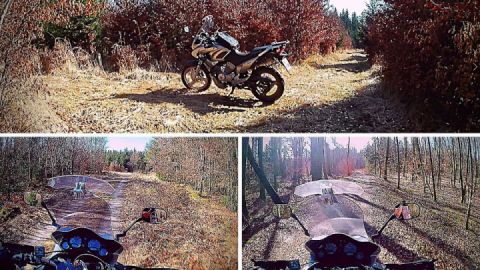 One attempt at off road riding with the small Varadero on road tires?✌