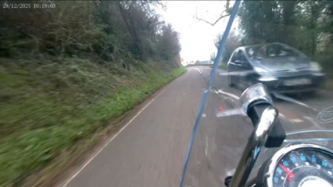 Enjoying the bends on the A379 between Torquay and Shaldon.