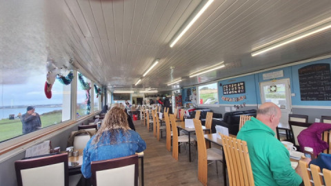 A winters bimble to Jennycliffe cafe and an Americano ..