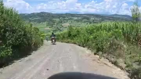 Venturing through the off-road roads of Santander on our Ducatis, discovering new landscapes