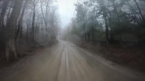 Random slick dirt road in the rain, 2 hours away from home.