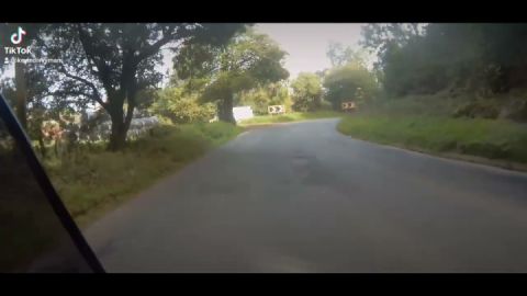 Enjoying a beautiful twisty road .