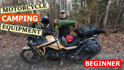 Backcountry motorcycle camping gear