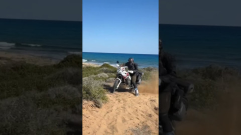 Africa Twin conquering sand dunes